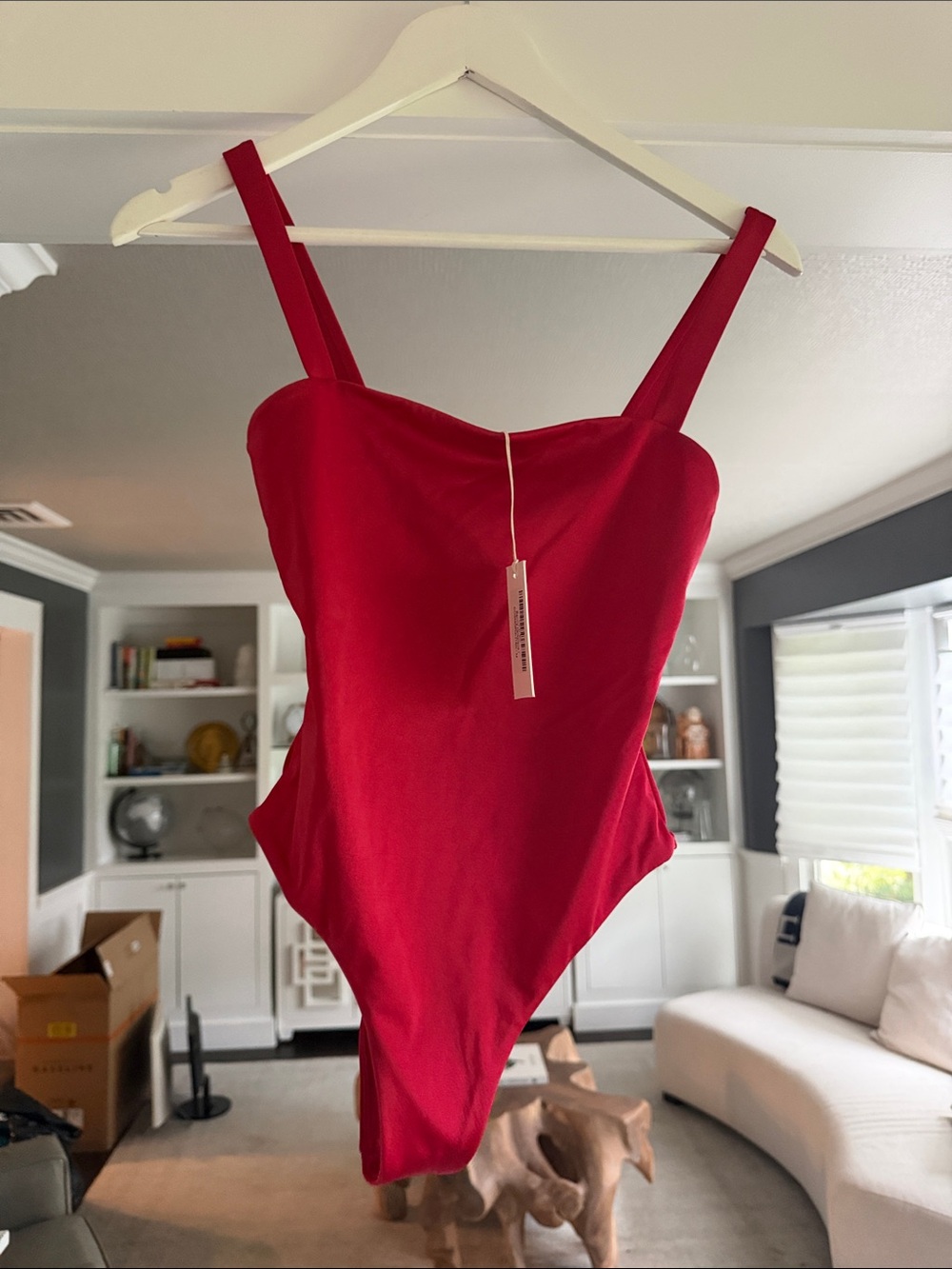Wanderlust Bright Red Classic One-Piece Swimsuit